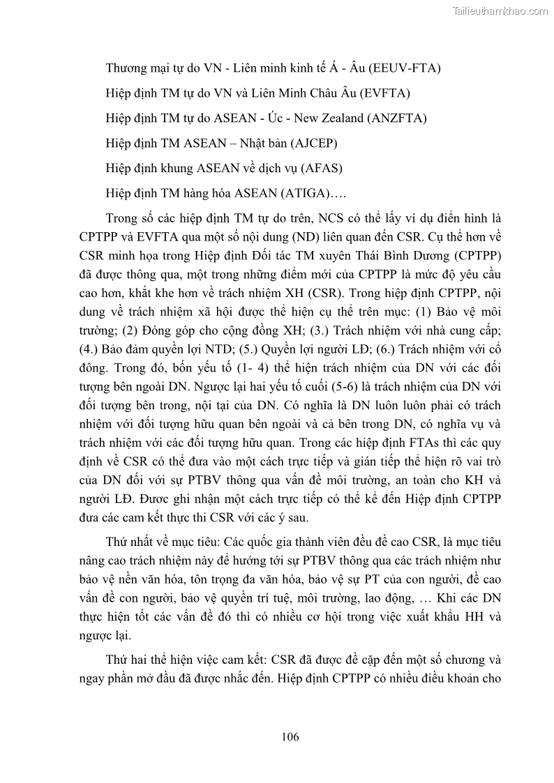 Luận án tiến sĩ kinh tế Nâng cao trách nhiệm xã hội của doanh nghiệp Việt Nam trong hoạt động kinh doanh thương mại - 10 Trang 117