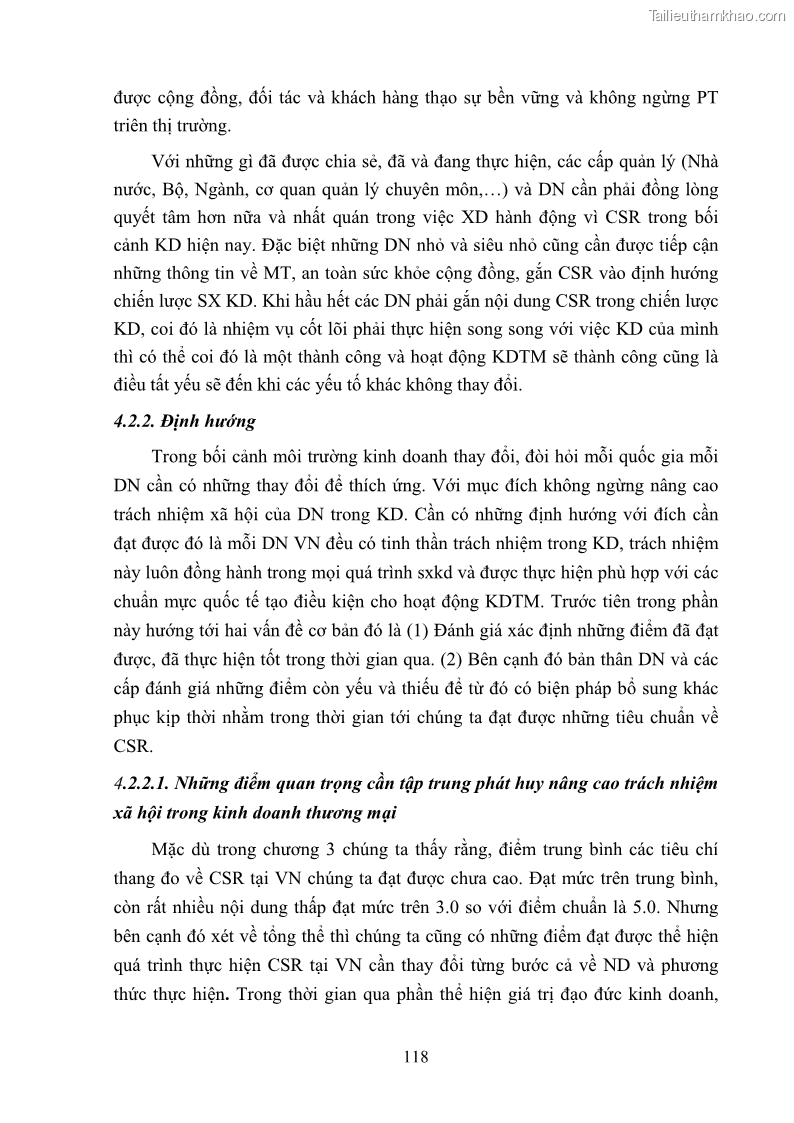 Luận án tiến sĩ kinh tế Nâng cao trách nhiệm xã hội của doanh nghiệp Việt Nam trong hoạt động kinh doanh thương mại - 11 Trang 129