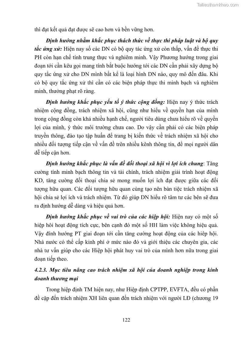 Luận án tiến sĩ kinh tế Nâng cao trách nhiệm xã hội của doanh nghiệp Việt Nam trong hoạt động kinh doanh thương mại - 12 Trang 133