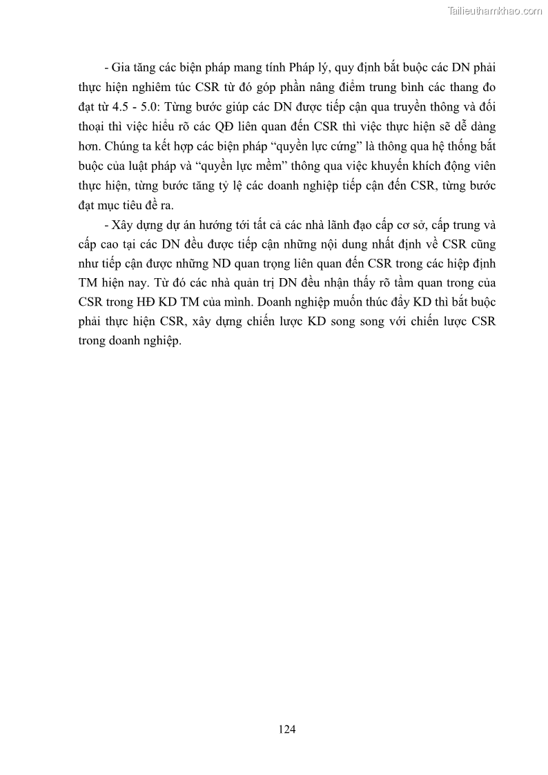 Luận án tiến sĩ kinh tế Nâng cao trách nhiệm xã hội của doanh nghiệp Việt Nam trong hoạt động kinh doanh thương mại - 12 Trang 135