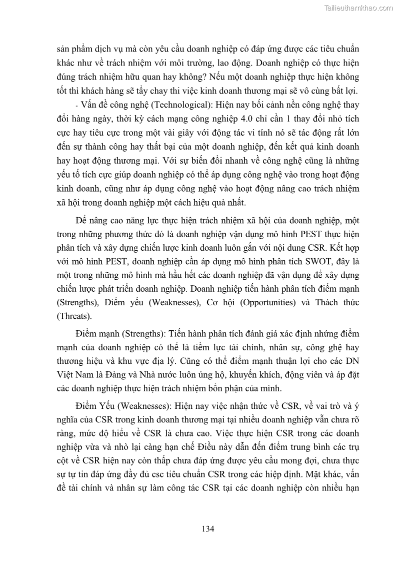 Luận án tiến sĩ kinh tế Nâng cao trách nhiệm xã hội của doanh nghiệp Việt Nam trong hoạt động kinh doanh thương mại - 13 Trang 145