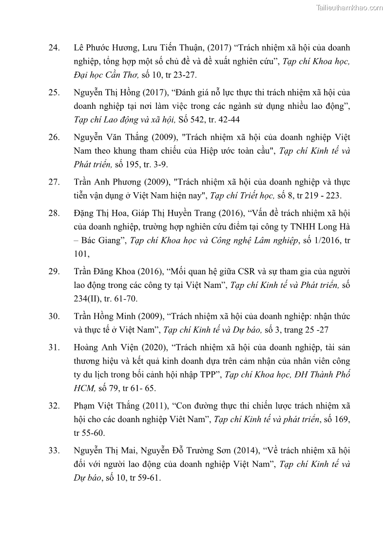 Luận án tiến sĩ kinh tế Nâng cao trách nhiệm xã hội của doanh nghiệp Việt Nam trong hoạt động kinh doanh thương mại - 14 Trang 166