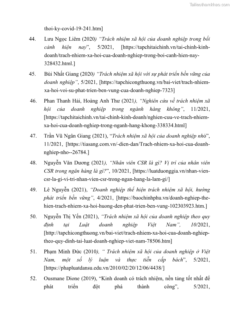 Luận án tiến sĩ kinh tế Nâng cao trách nhiệm xã hội của doanh nghiệp Việt Nam trong hoạt động kinh doanh thương mại - 14 Trang 168