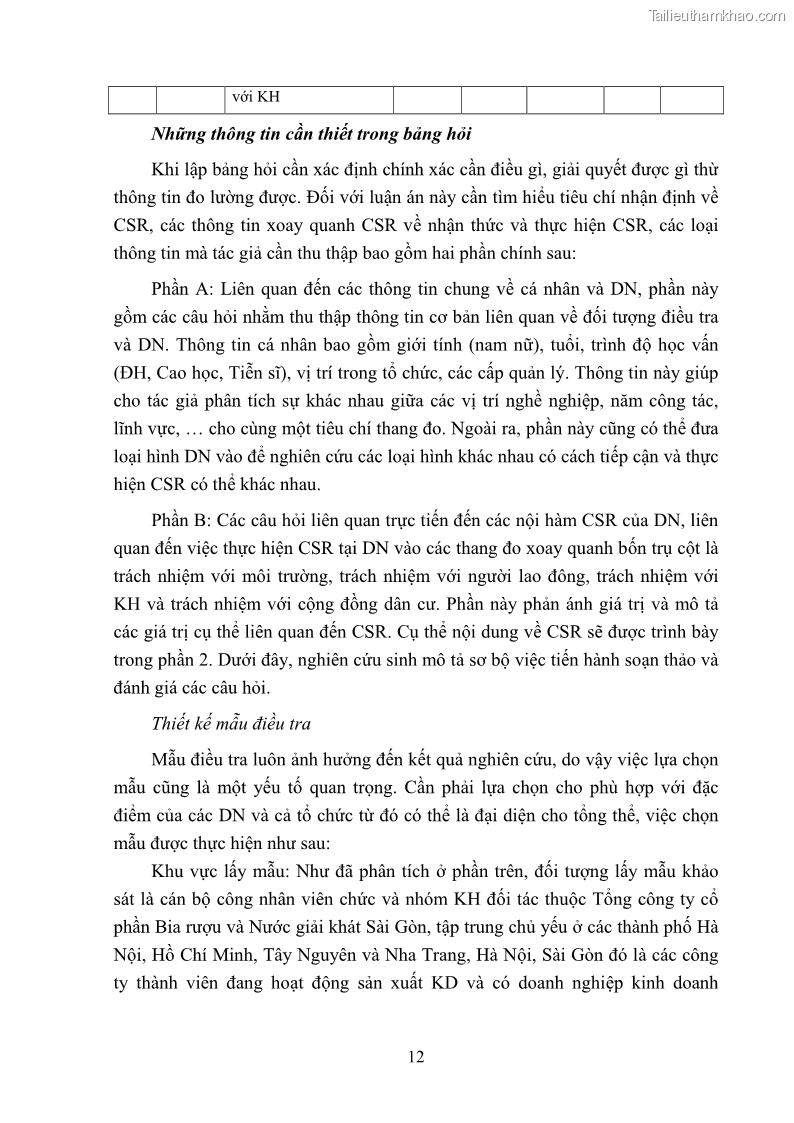 Luận án tiến sĩ kinh tế Nâng cao trách nhiệm xã hội của doanh nghiệp Việt Nam trong hoạt động kinh doanh thương mại - 2 Trang 23