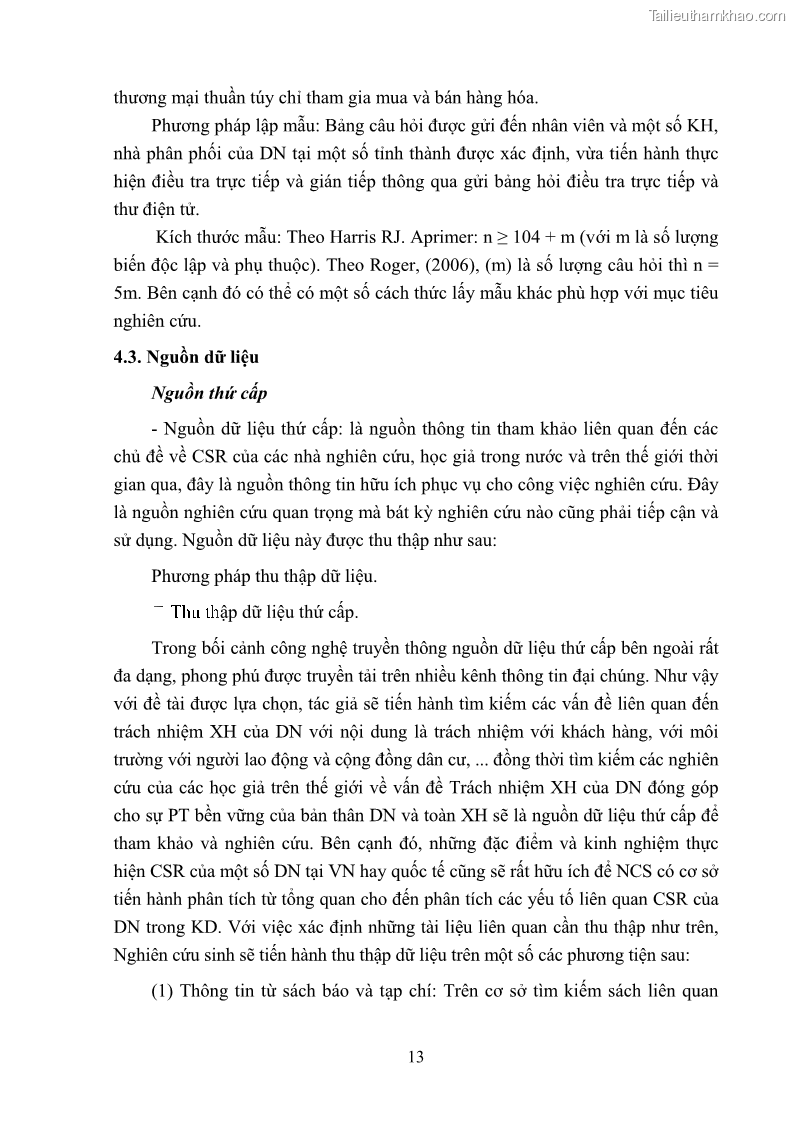 Luận án tiến sĩ kinh tế Nâng cao trách nhiệm xã hội của doanh nghiệp Việt Nam trong hoạt động kinh doanh thương mại - 2 Trang 24