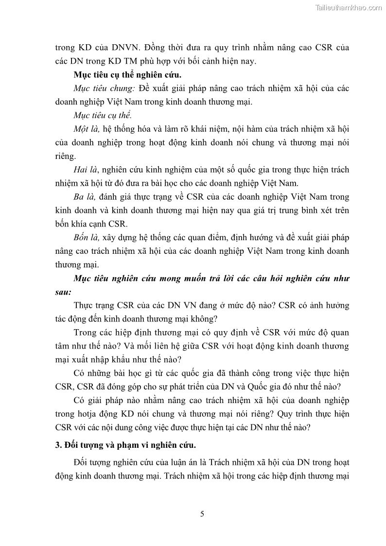 Luận án tiến sĩ kinh tế Nâng cao trách nhiệm xã hội của doanh nghiệp Việt Nam trong hoạt động kinh doanh thương mại - 2 Trang 16