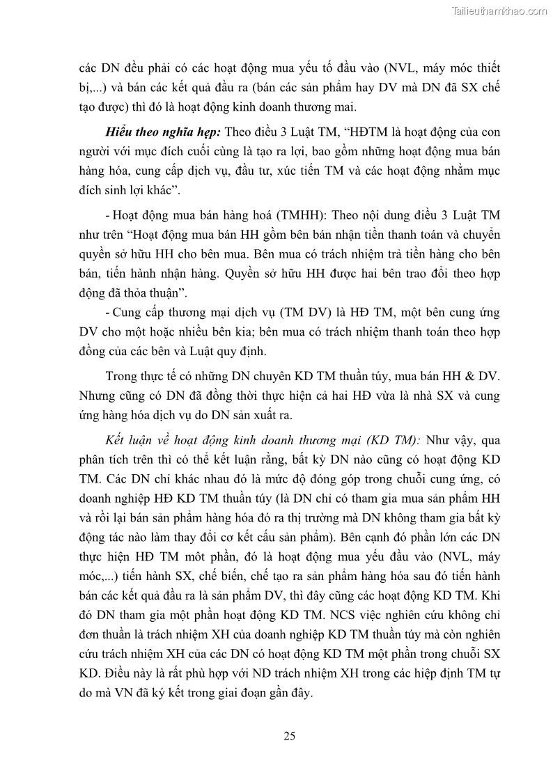 Luận án tiến sĩ kinh tế Nâng cao trách nhiệm xã hội của doanh nghiệp Việt Nam trong hoạt động kinh doanh thương mại - 3 Trang 36