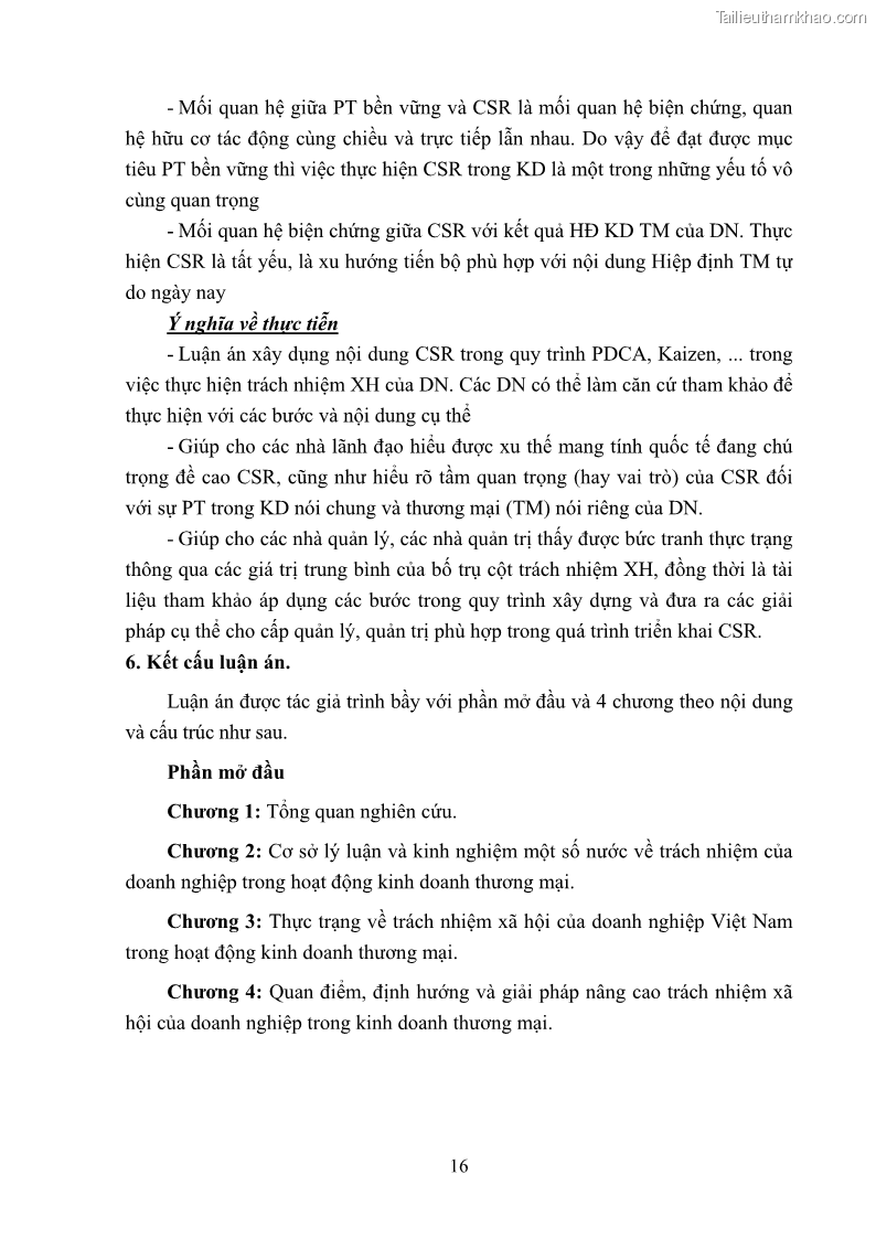 Luận án tiến sĩ kinh tế Nâng cao trách nhiệm xã hội của doanh nghiệp Việt Nam trong hoạt động kinh doanh thương mại - 3 Trang 27