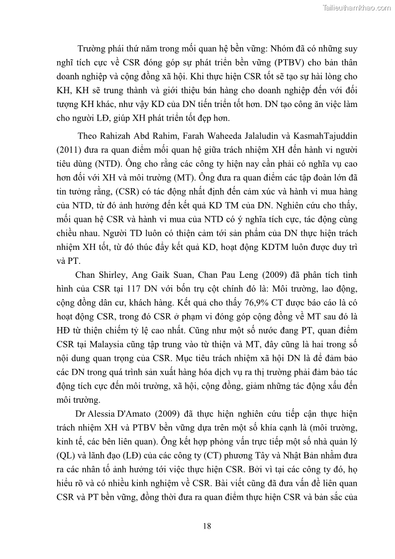 Luận án tiến sĩ kinh tế Nâng cao trách nhiệm xã hội của doanh nghiệp Việt Nam trong hoạt động kinh doanh thương mại - 3 Trang 29