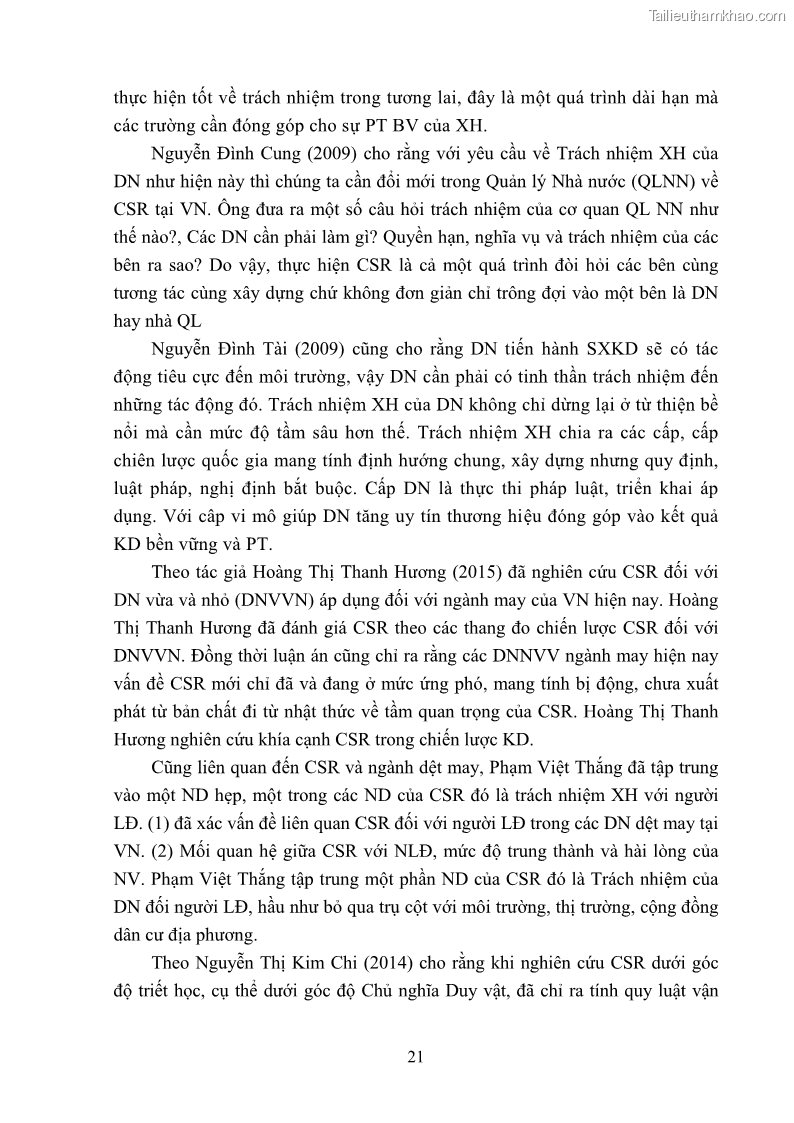 Luận án tiến sĩ kinh tế Nâng cao trách nhiệm xã hội của doanh nghiệp Việt Nam trong hoạt động kinh doanh thương mại - 3 Trang 32