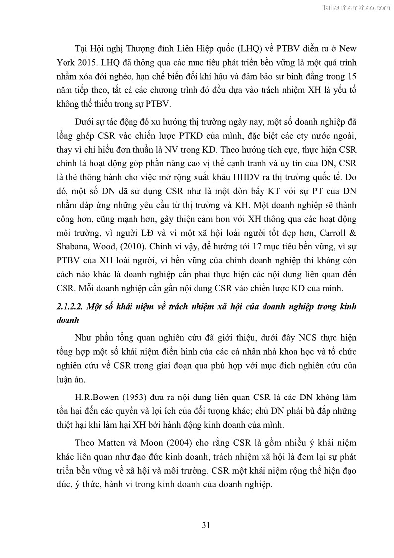 Luận án tiến sĩ kinh tế Nâng cao trách nhiệm xã hội của doanh nghiệp Việt Nam trong hoạt động kinh doanh thương mại - 4 Trang 42