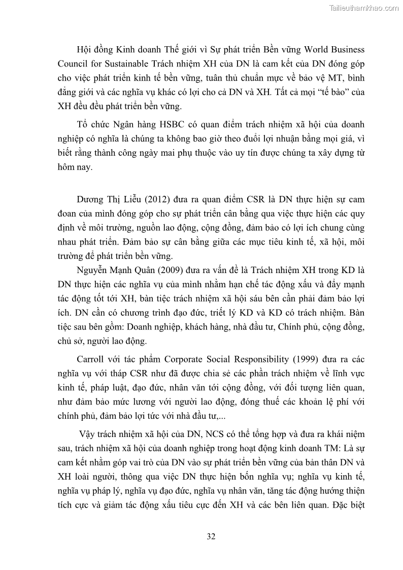 Luận án tiến sĩ kinh tế Nâng cao trách nhiệm xã hội của doanh nghiệp Việt Nam trong hoạt động kinh doanh thương mại - 4 Trang 43