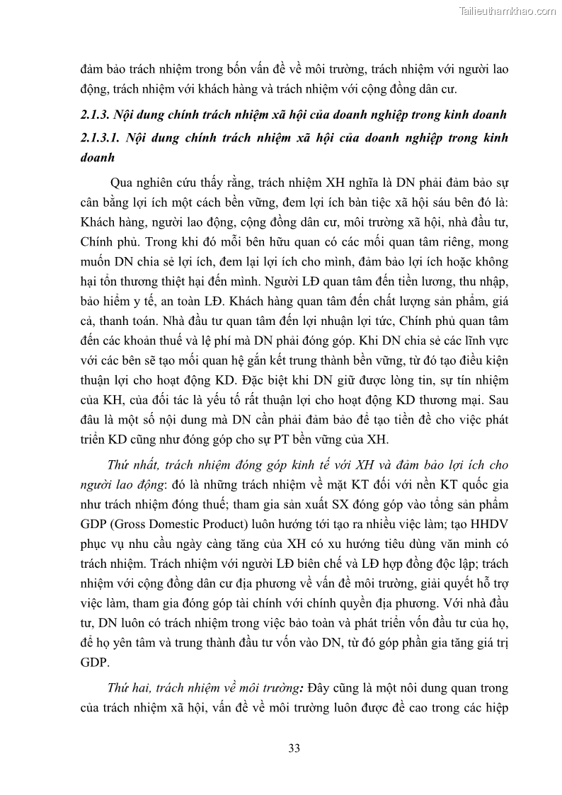 Luận án tiến sĩ kinh tế Nâng cao trách nhiệm xã hội của doanh nghiệp Việt Nam trong hoạt động kinh doanh thương mại - 4 Trang 44