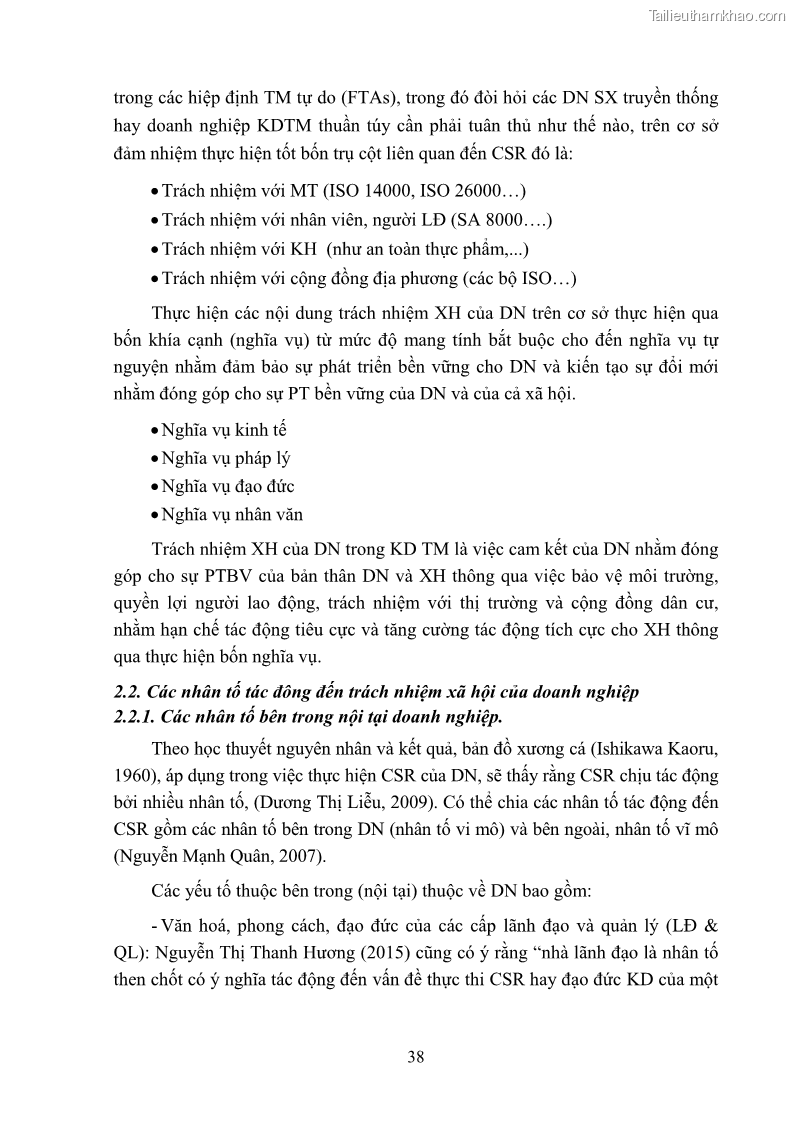 Luận án tiến sĩ kinh tế Nâng cao trách nhiệm xã hội của doanh nghiệp Việt Nam trong hoạt động kinh doanh thương mại - 5 Trang 49