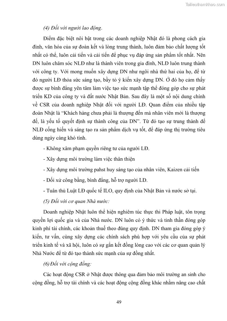Luận án tiến sĩ kinh tế Nâng cao trách nhiệm xã hội của doanh nghiệp Việt Nam trong hoạt động kinh doanh thương mại - 5 Trang 60