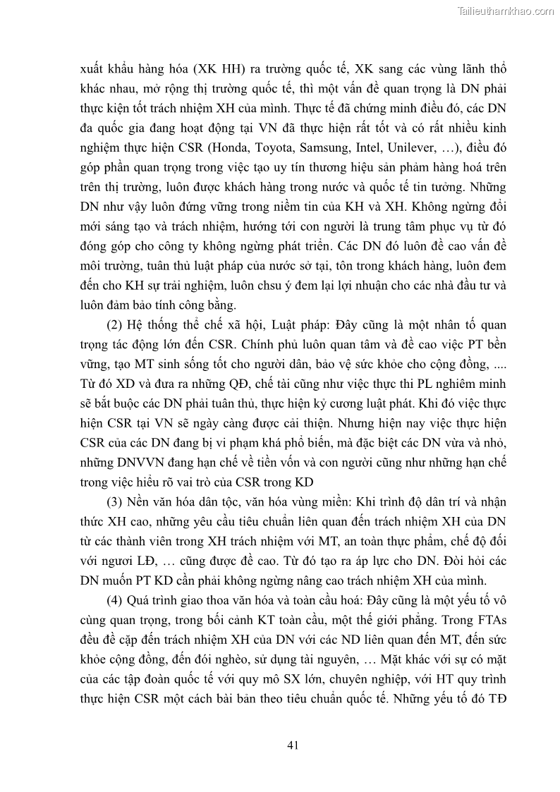 Luận án tiến sĩ kinh tế Nâng cao trách nhiệm xã hội của doanh nghiệp Việt Nam trong hoạt động kinh doanh thương mại - 5 Trang 52