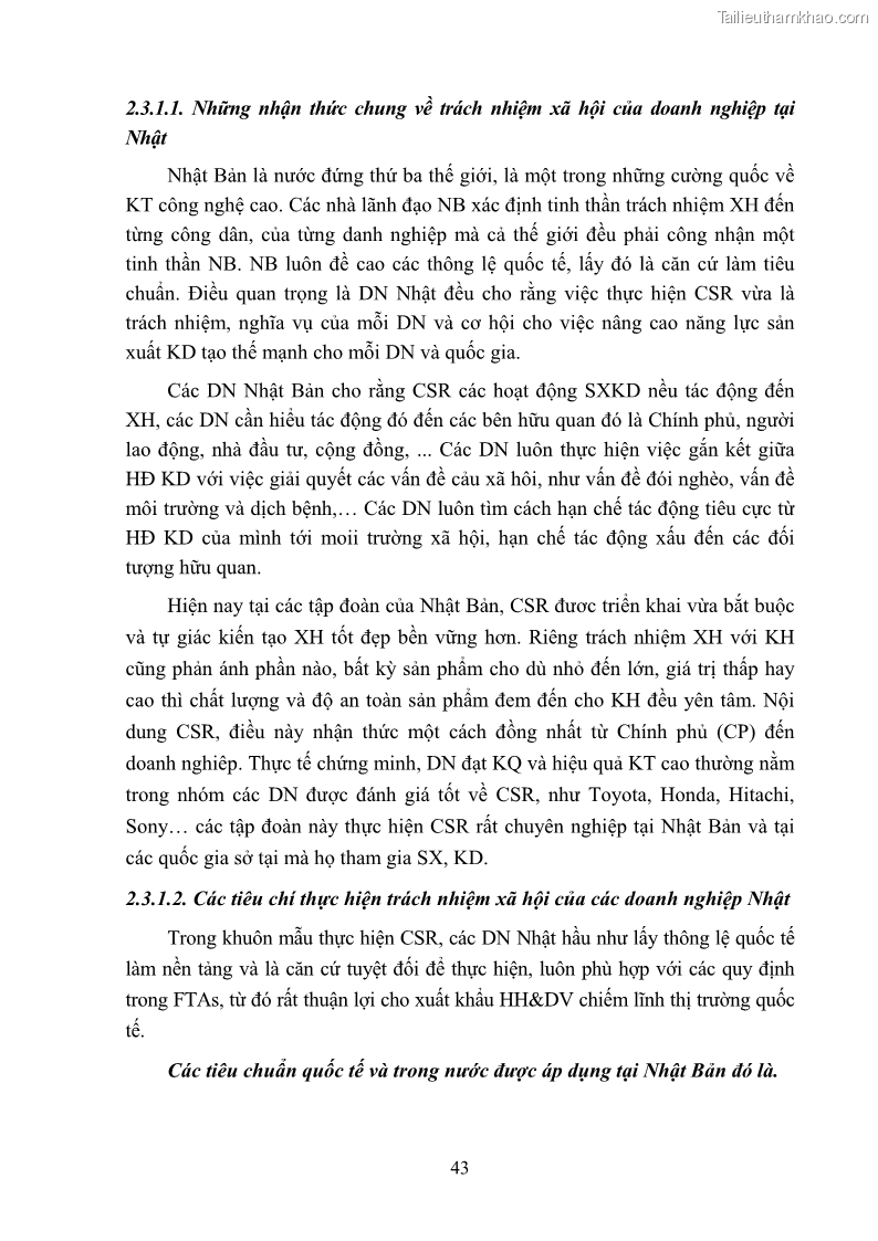 Luận án tiến sĩ kinh tế Nâng cao trách nhiệm xã hội của doanh nghiệp Việt Nam trong hoạt động kinh doanh thương mại - 5 Trang 54