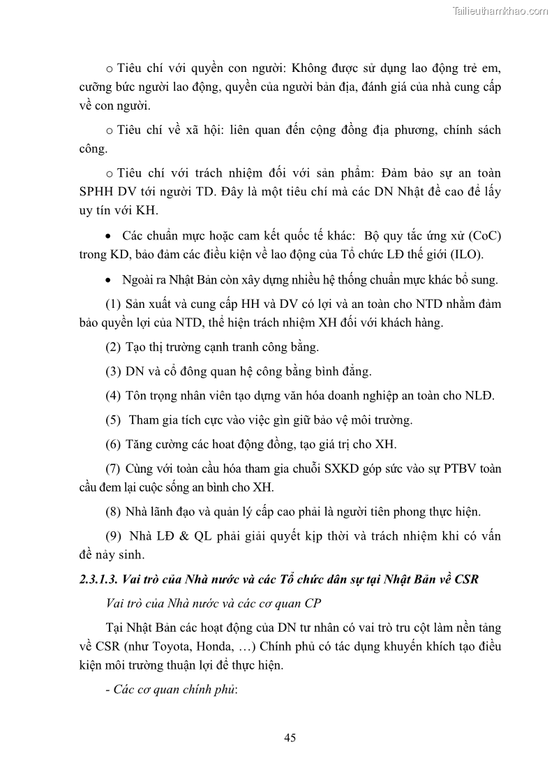 Luận án tiến sĩ kinh tế Nâng cao trách nhiệm xã hội của doanh nghiệp Việt Nam trong hoạt động kinh doanh thương mại - 5 Trang 56