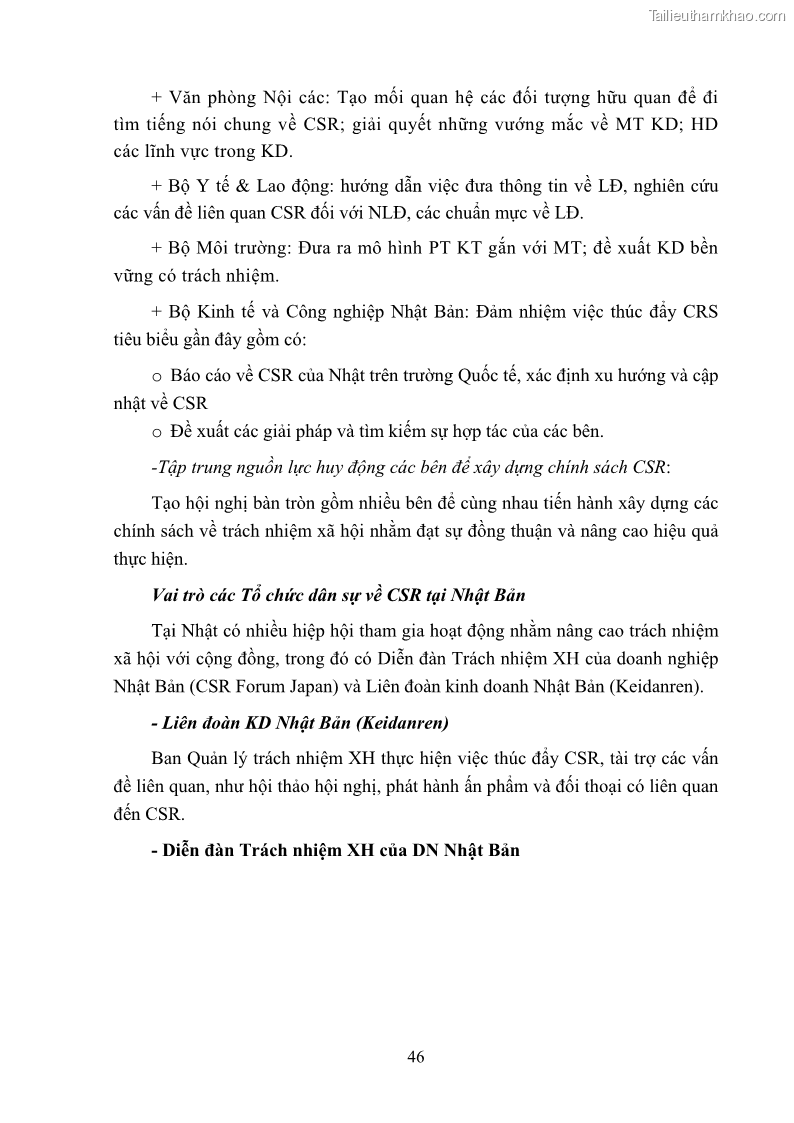Luận án tiến sĩ kinh tế Nâng cao trách nhiệm xã hội của doanh nghiệp Việt Nam trong hoạt động kinh doanh thương mại - 5 Trang 57