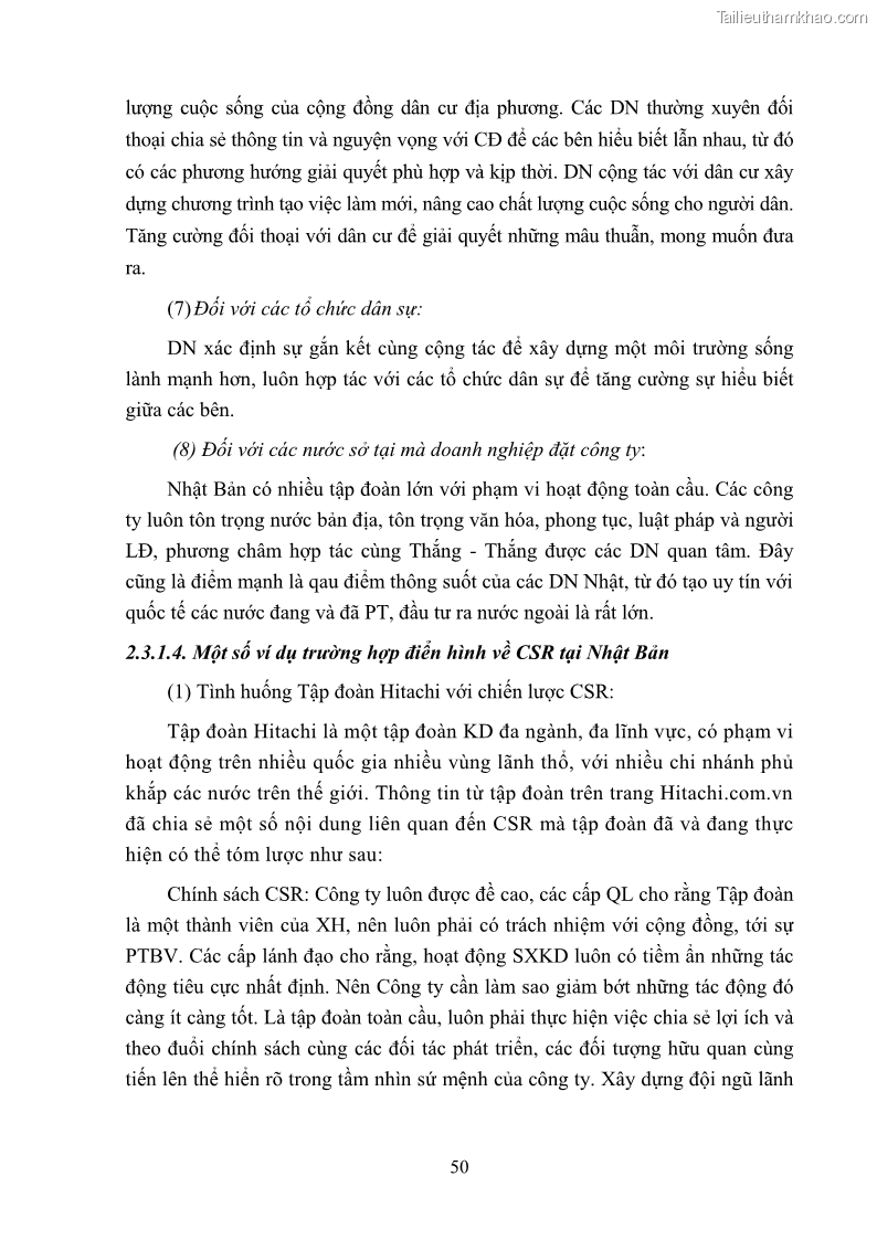 Luận án tiến sĩ kinh tế Nâng cao trách nhiệm xã hội của doanh nghiệp Việt Nam trong hoạt động kinh doanh thương mại - 6 Trang 61