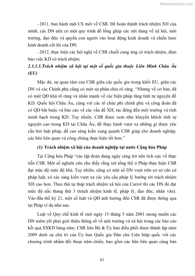 Luận án tiến sĩ kinh tế Nâng cao trách nhiệm xã hội của doanh nghiệp Việt Nam trong hoạt động kinh doanh thương mại - 6 Trang 72