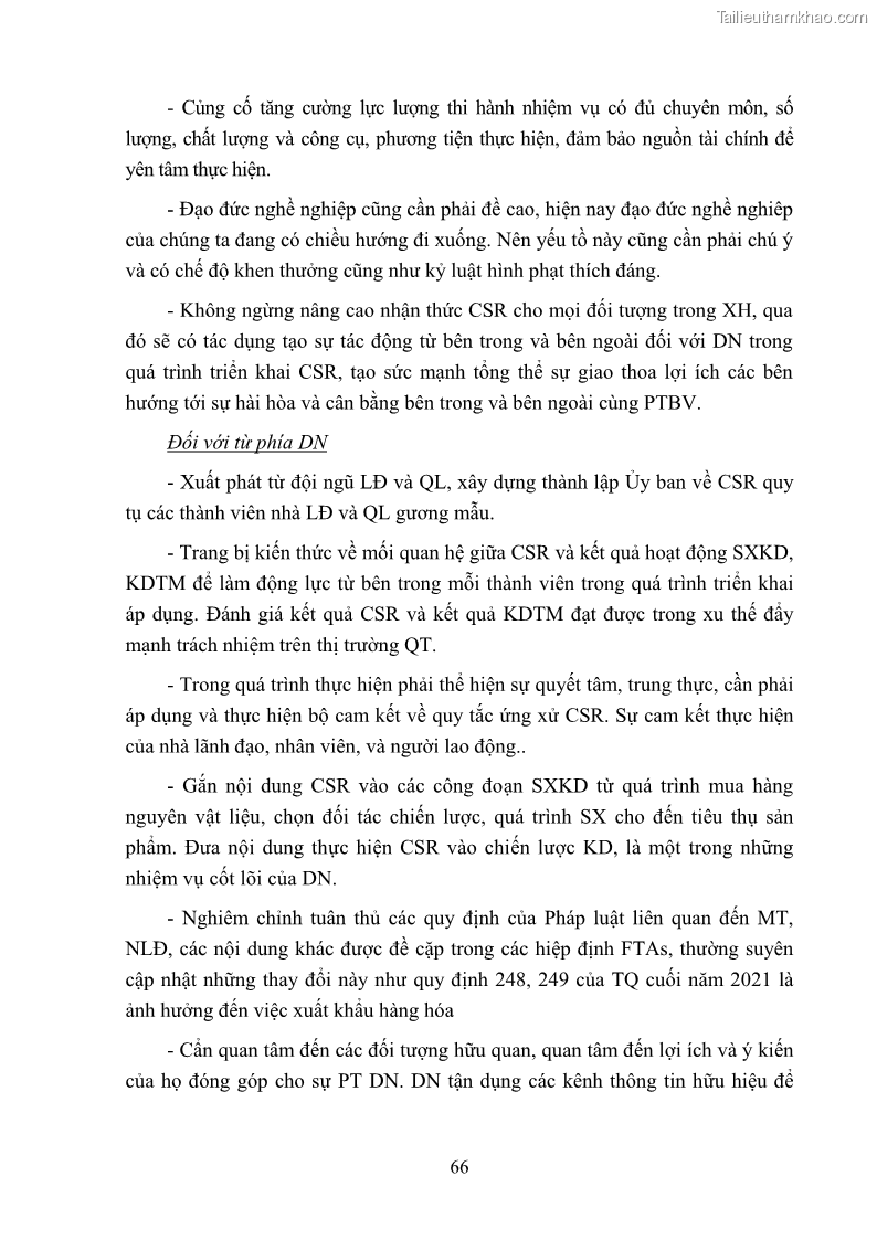 Luận án tiến sĩ kinh tế Nâng cao trách nhiệm xã hội của doanh nghiệp Việt Nam trong hoạt động kinh doanh thương mại - 7 Trang 77