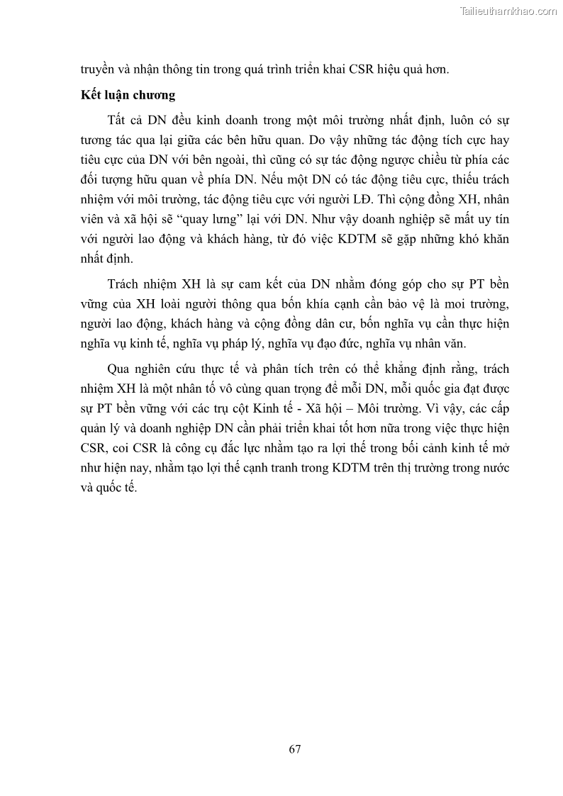 Luận án tiến sĩ kinh tế Nâng cao trách nhiệm xã hội của doanh nghiệp Việt Nam trong hoạt động kinh doanh thương mại - 7 Trang 78