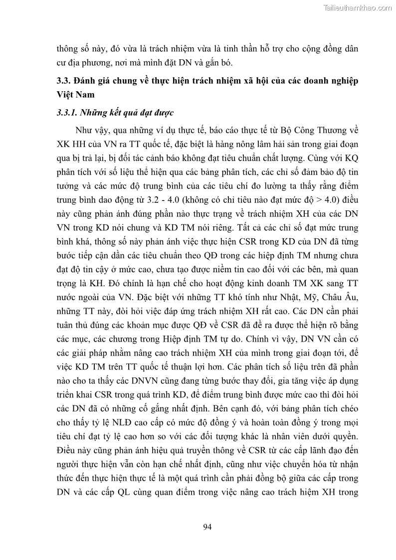 Luận án tiến sĩ kinh tế Nâng cao trách nhiệm xã hội của doanh nghiệp Việt Nam trong hoạt động kinh doanh thương mại - 9 Trang 105