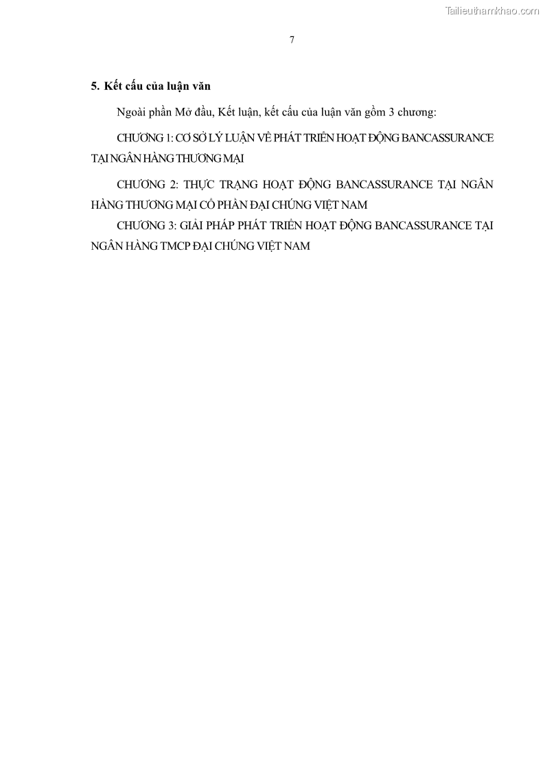 Luận văn thạc sĩ tài chính ngân hàng Phát triển hoạt động liên kết bảo hiểm - ngân hàng Bancassurance tại Ngân hàng TMCP Đại chúng Việt Nam - 2 Trang 20