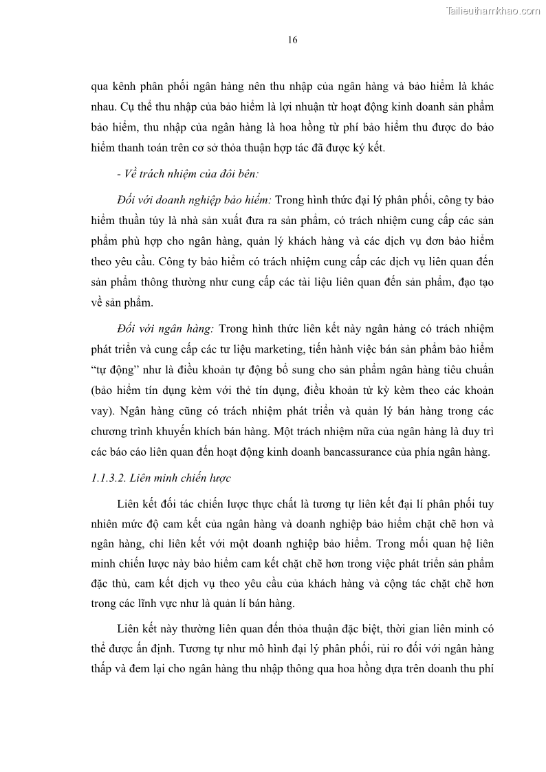 Luận văn thạc sĩ tài chính ngân hàng Phát triển hoạt động liên kết bảo hiểm - ngân hàng Bancassurance tại Ngân hàng TMCP Đại chúng Việt Nam - 3 Trang 29