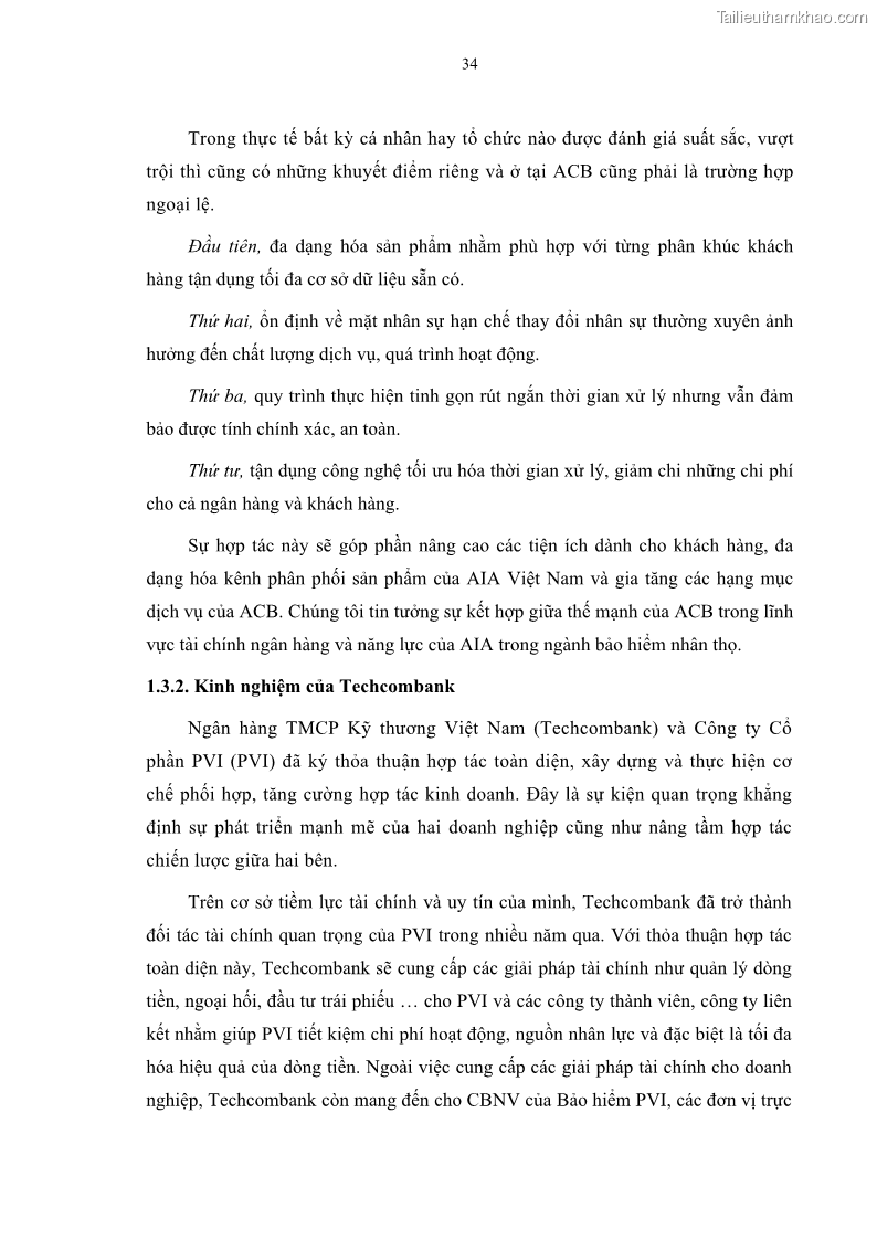 Luận văn thạc sĩ tài chính ngân hàng Phát triển hoạt động liên kết bảo hiểm - ngân hàng Bancassurance tại Ngân hàng TMCP Đại chúng Việt Nam - 4 Trang 47