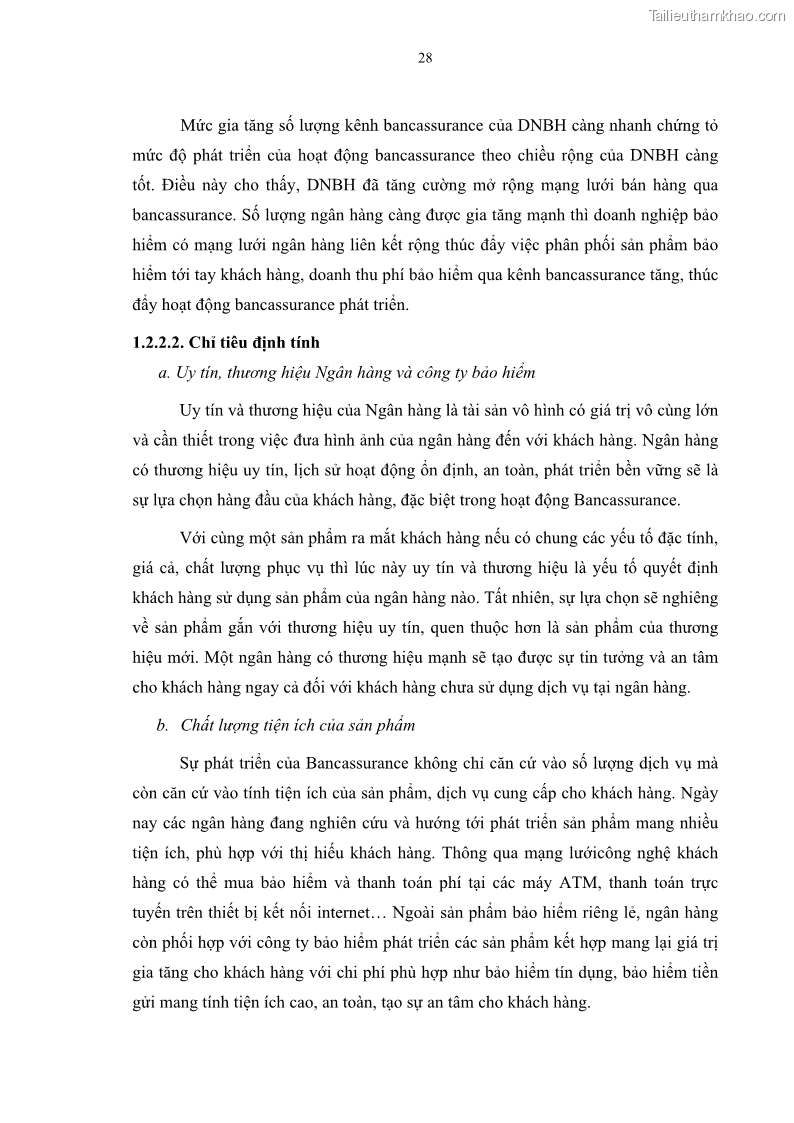 Luận văn thạc sĩ tài chính ngân hàng Phát triển hoạt động liên kết bảo hiểm - ngân hàng Bancassurance tại Ngân hàng TMCP Đại chúng Việt Nam - 4 Trang 41