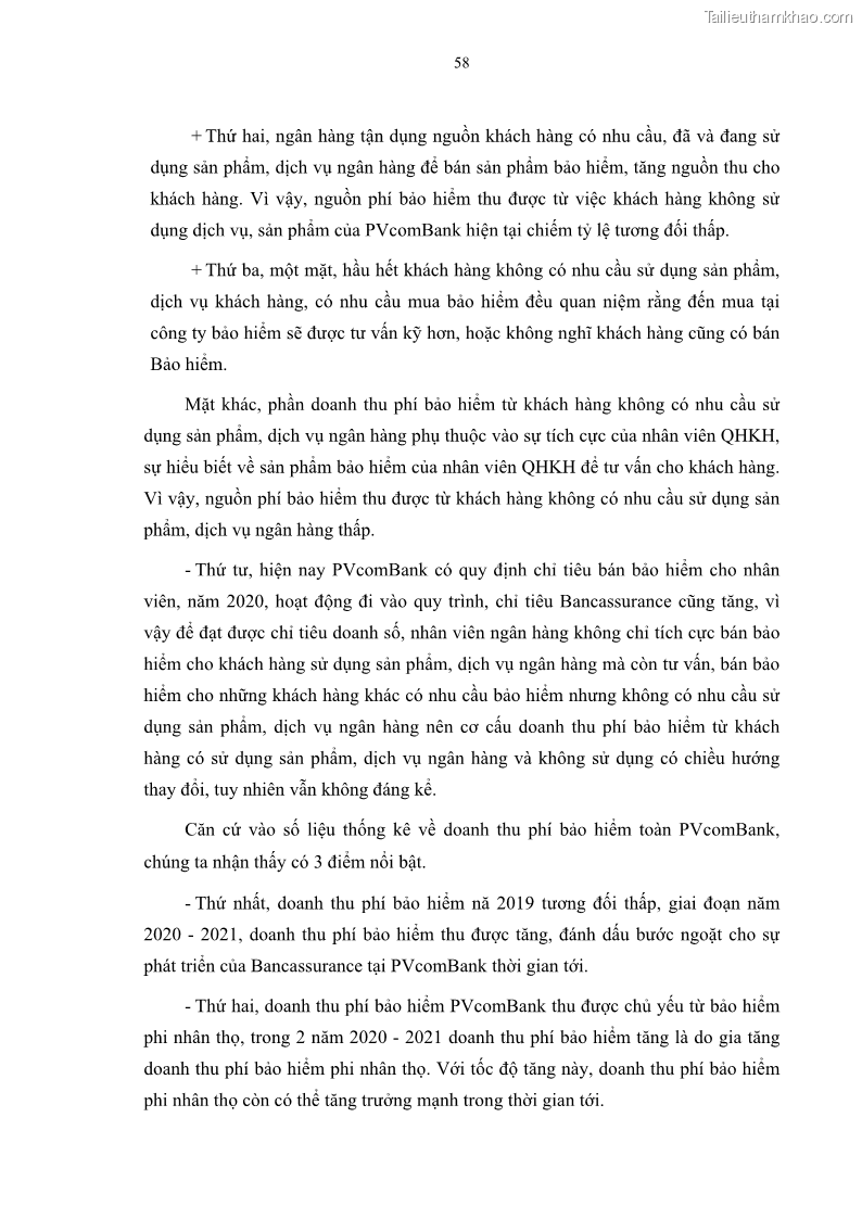 Luận văn thạc sĩ tài chính ngân hàng Phát triển hoạt động liên kết bảo hiểm - ngân hàng Bancassurance tại Ngân hàng TMCP Đại chúng Việt Nam - 6 Trang 71