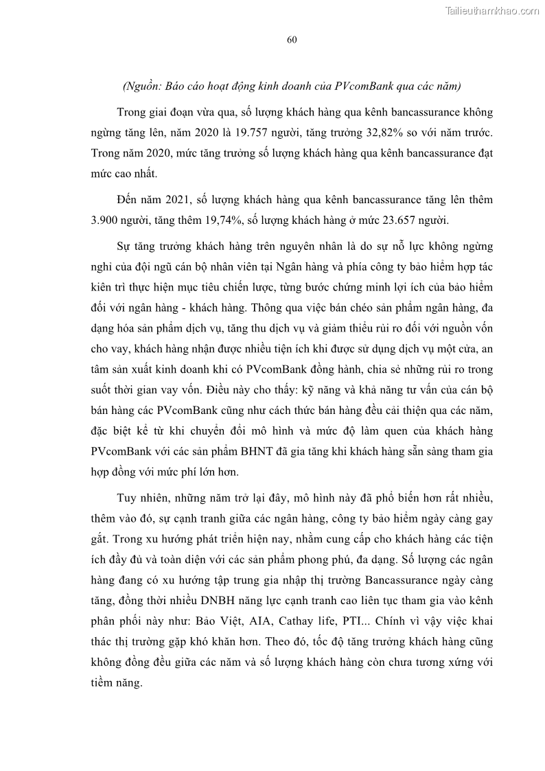 Luận văn thạc sĩ tài chính ngân hàng Phát triển hoạt động liên kết bảo hiểm - ngân hàng Bancassurance tại Ngân hàng TMCP Đại chúng Việt Nam - 7 Trang 73