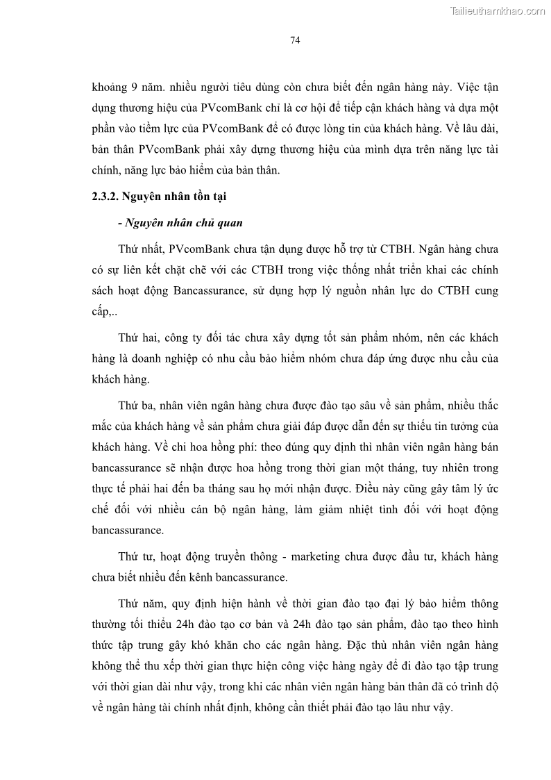 Luận văn thạc sĩ tài chính ngân hàng Phát triển hoạt động liên kết bảo hiểm - ngân hàng Bancassurance tại Ngân hàng TMCP Đại chúng Việt Nam - 8 Trang 87