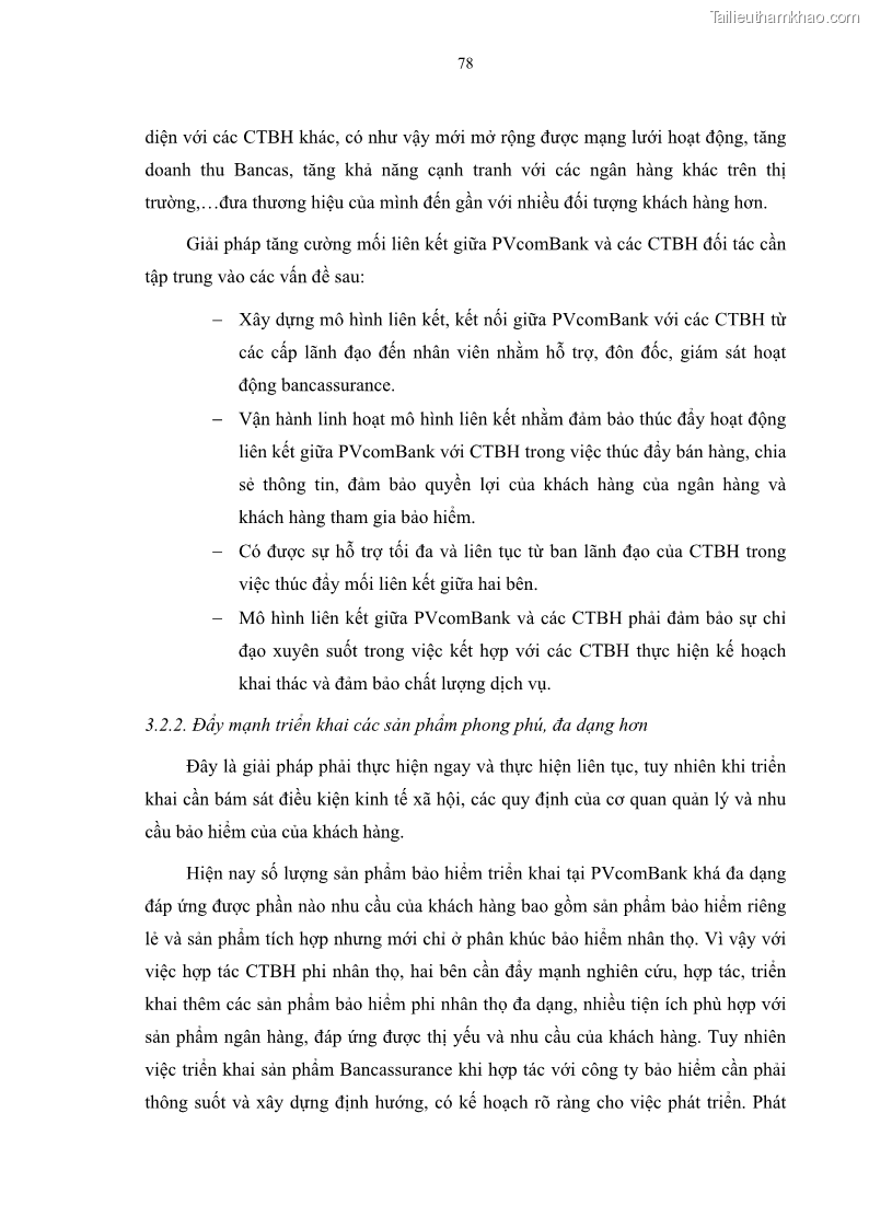Luận văn thạc sĩ tài chính ngân hàng Phát triển hoạt động liên kết bảo hiểm - ngân hàng Bancassurance tại Ngân hàng TMCP Đại chúng Việt Nam - 8 Trang 91