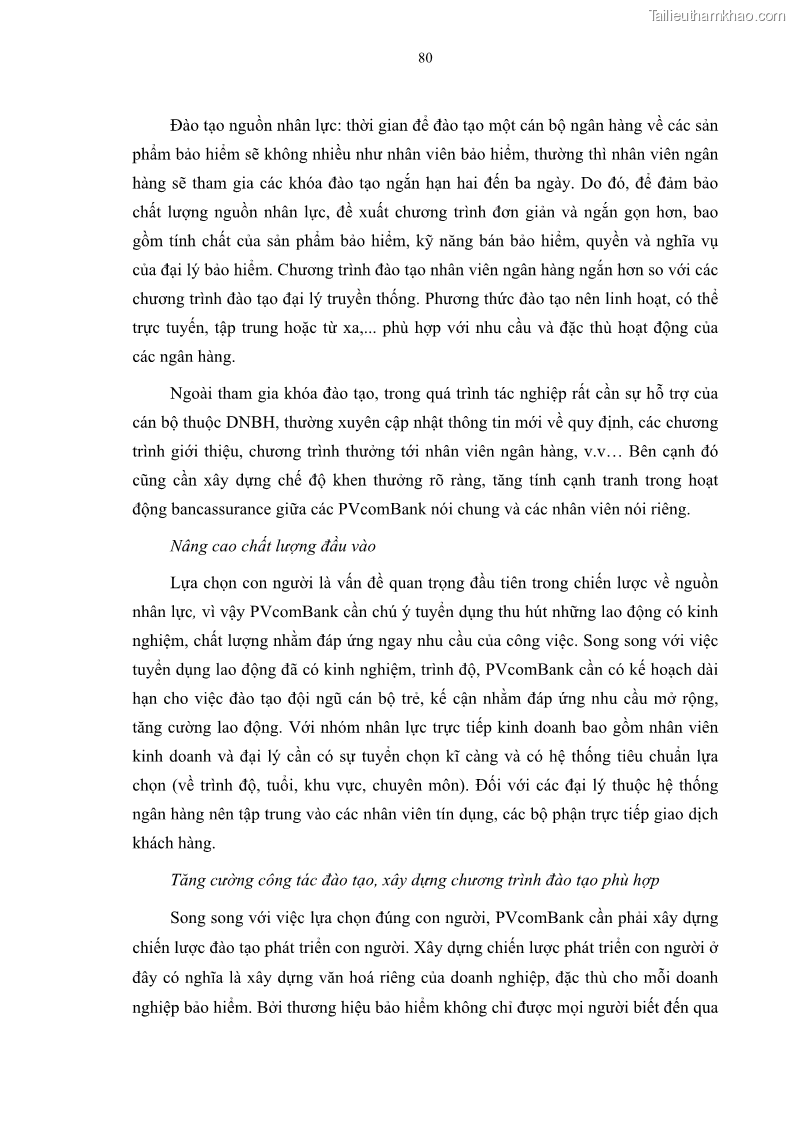 Luận văn thạc sĩ tài chính ngân hàng Phát triển hoạt động liên kết bảo hiểm - ngân hàng Bancassurance tại Ngân hàng TMCP Đại chúng Việt Nam - 8 Trang 93