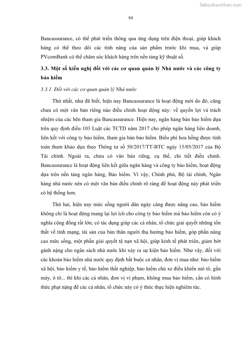Luận văn thạc sĩ tài chính ngân hàng Phát triển hoạt động liên kết bảo hiểm - ngân hàng Bancassurance tại Ngân hàng TMCP Đại chúng Việt Nam - 9 Trang 97