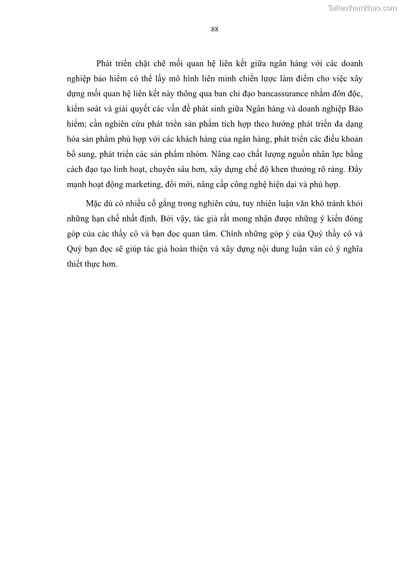 Luận văn thạc sĩ tài chính ngân hàng Phát triển hoạt động liên kết bảo hiểm - ngân hàng Bancassurance tại Ngân hàng TMCP Đại chúng Việt Nam - 9 Trang 101