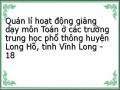Quản lí hoạt động giảng dạy môn Toán ở các trường trung học phổ thông huyện Long Hồ, tỉnh Vĩnh Long - 18