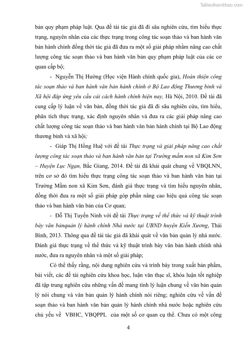 Khóa luận tốt nghiệp Soạn thảo và ban hành văn bản hành chính tại UBND huyện Lương Sơn, tỉnh Hòa Bình - 1 Trang 10