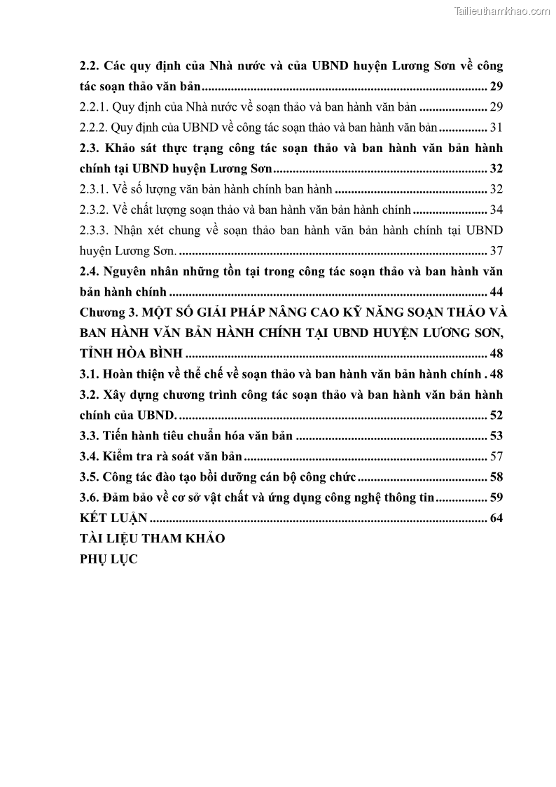 Khóa luận tốt nghiệp Soạn thảo và ban hành văn bản hành chính tại UBND huyện Lương Sơn, tỉnh Hòa Bình - 1 Trang 5