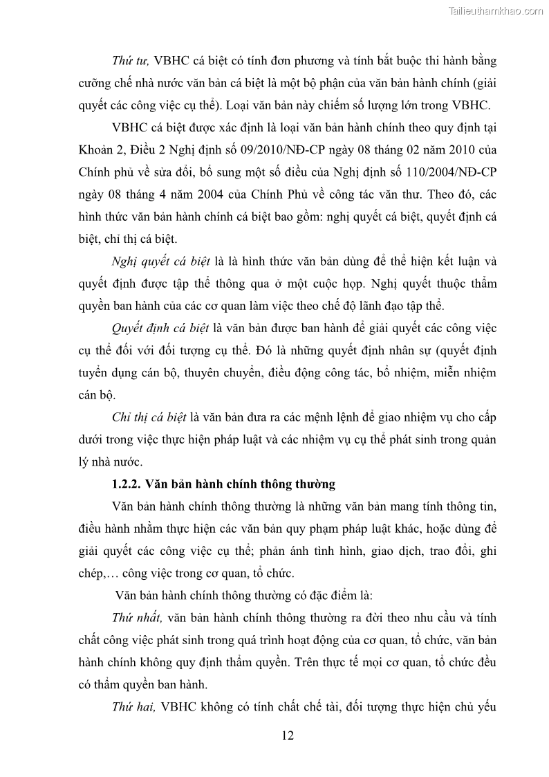 Khóa luận tốt nghiệp Soạn thảo và ban hành văn bản hành chính tại UBND huyện Lương Sơn, tỉnh Hòa Bình - 2 Trang 18