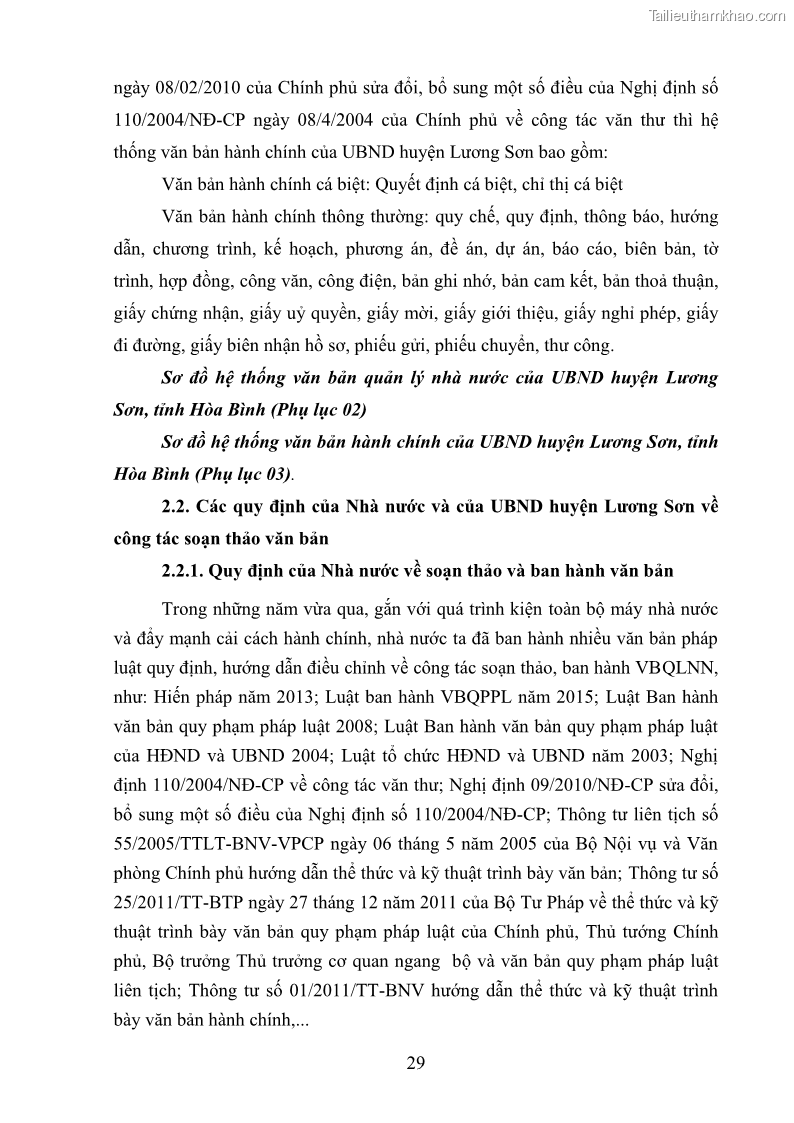 Khóa luận tốt nghiệp Soạn thảo và ban hành văn bản hành chính tại UBND huyện Lương Sơn, tỉnh Hòa Bình - 3 Trang 35
