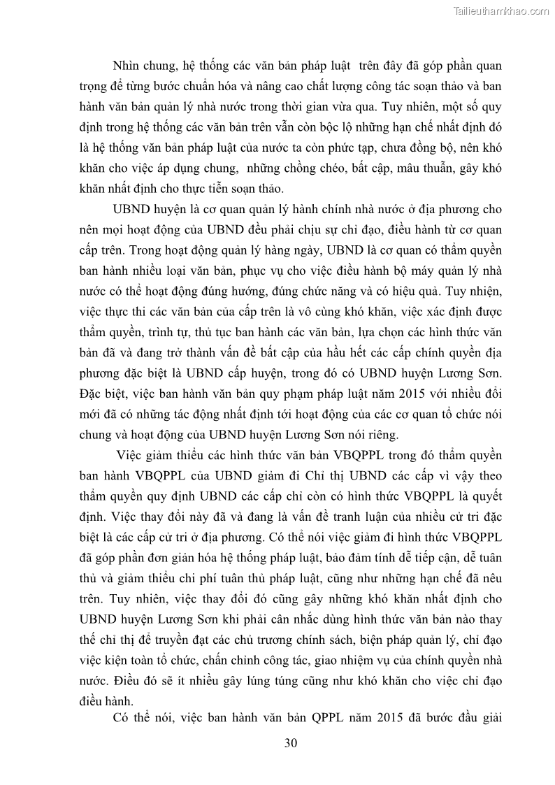 Khóa luận tốt nghiệp Soạn thảo và ban hành văn bản hành chính tại UBND huyện Lương Sơn, tỉnh Hòa Bình - 3 Trang 36
