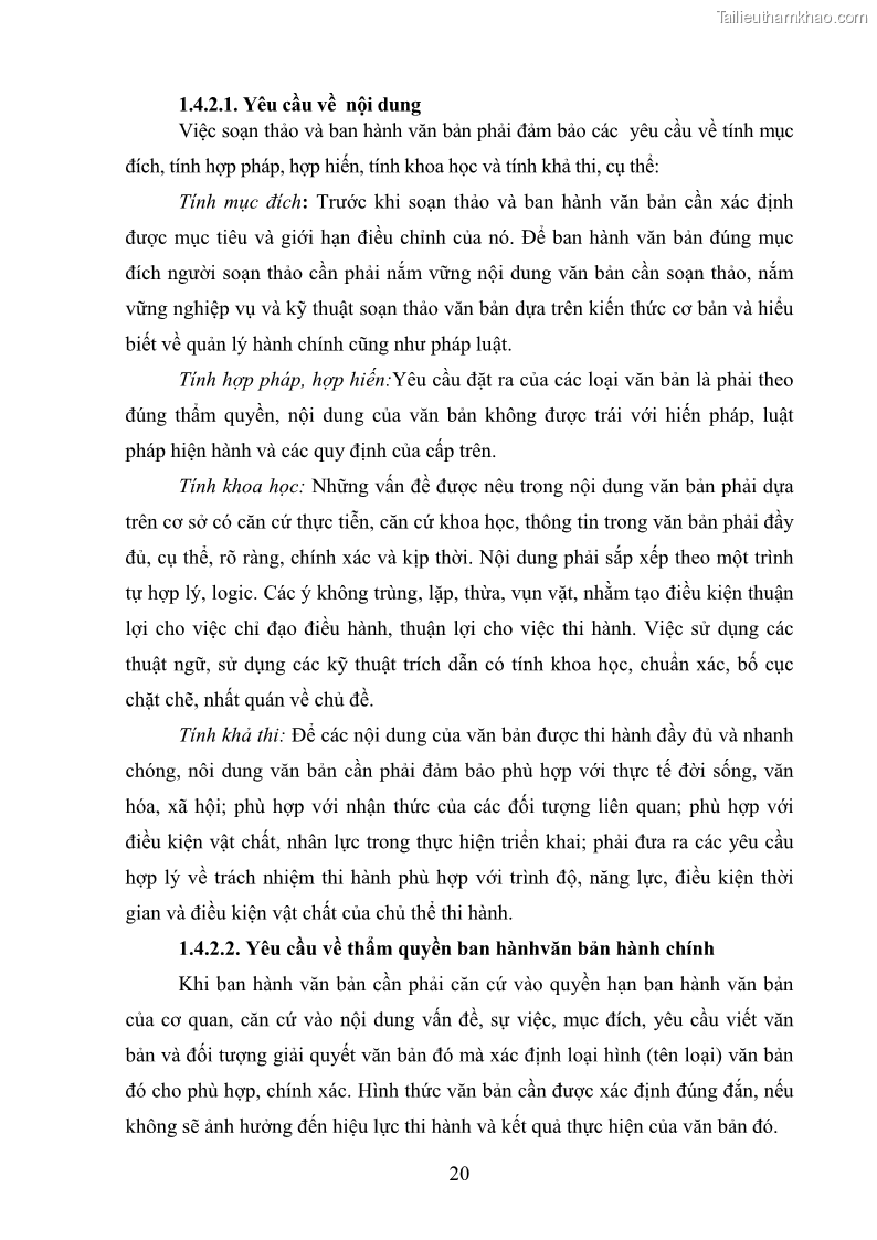 Khóa luận tốt nghiệp Soạn thảo và ban hành văn bản hành chính tại UBND huyện Lương Sơn, tỉnh Hòa Bình - 3 Trang 26