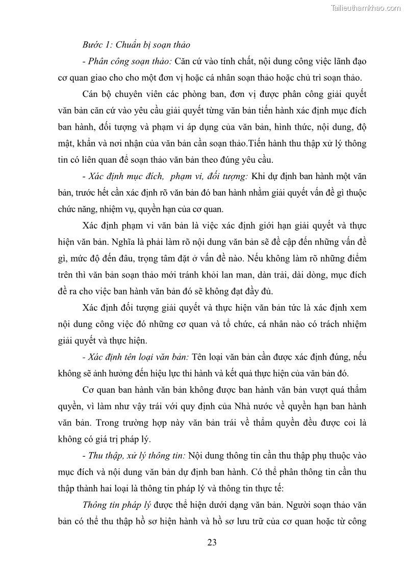 Khóa luận tốt nghiệp Soạn thảo và ban hành văn bản hành chính tại UBND huyện Lương Sơn, tỉnh Hòa Bình - 3 Trang 29