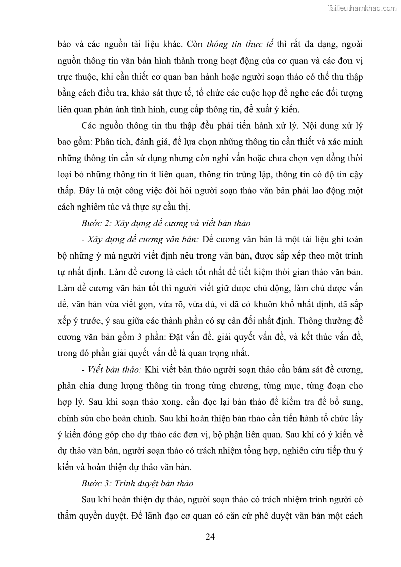 Khóa luận tốt nghiệp Soạn thảo và ban hành văn bản hành chính tại UBND huyện Lương Sơn, tỉnh Hòa Bình - 3 Trang 30