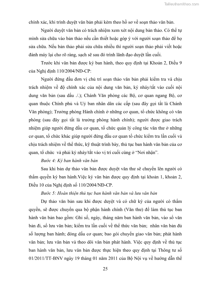 Khóa luận tốt nghiệp Soạn thảo và ban hành văn bản hành chính tại UBND huyện Lương Sơn, tỉnh Hòa Bình - 3 Trang 31