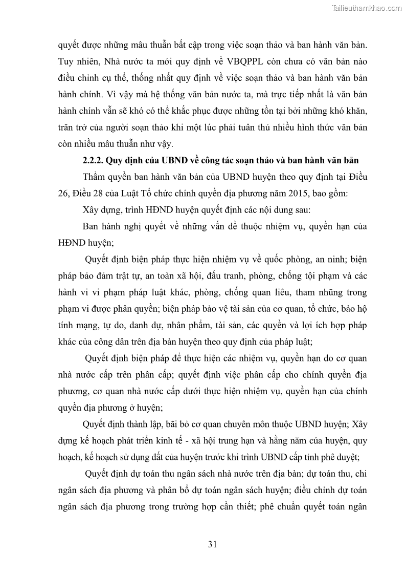 Khóa luận tốt nghiệp Soạn thảo và ban hành văn bản hành chính tại UBND huyện Lương Sơn, tỉnh Hòa Bình - 4 Trang 37